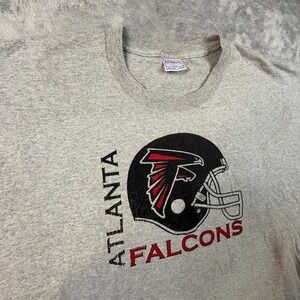 VTG 90s All Sport Heavyweight Mens 2XL Gray NFL Atlanta Falcons T Shirt SEE DESC